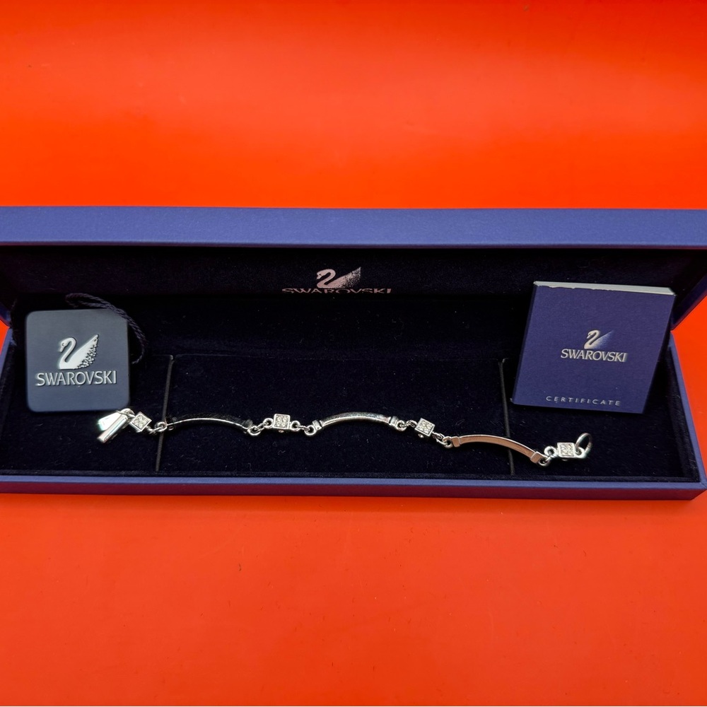 Swarovski Silver Bracelet with Blue Box